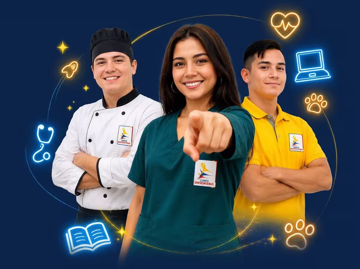 Estudiantes felices de CorpoSinFronteras