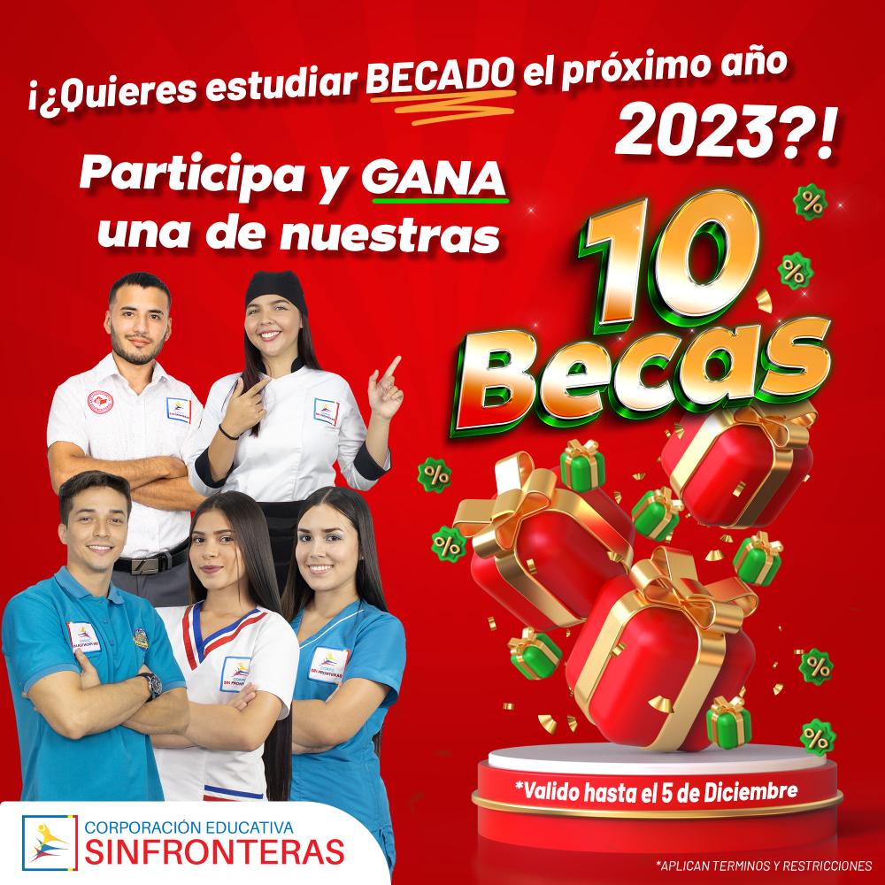 10 Becas 2023 - Corposinfronteras - Corporación Educativa SinFronteras